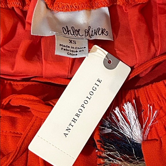 NWT Anthropologie Chloe Oliver Dolphin Redish Frayed hem Boho shorts size XS - Picture 4 of 16